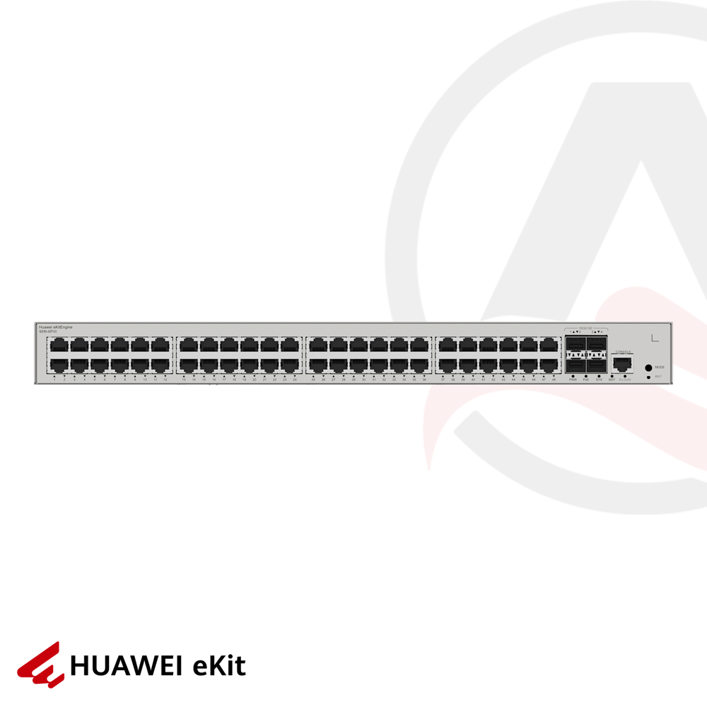 Huawei S310-48P4X - 48 Port PoE, 4 Port 10G SFP, 10/100/1000 L2+ Yönetilebilir Switch, 380W