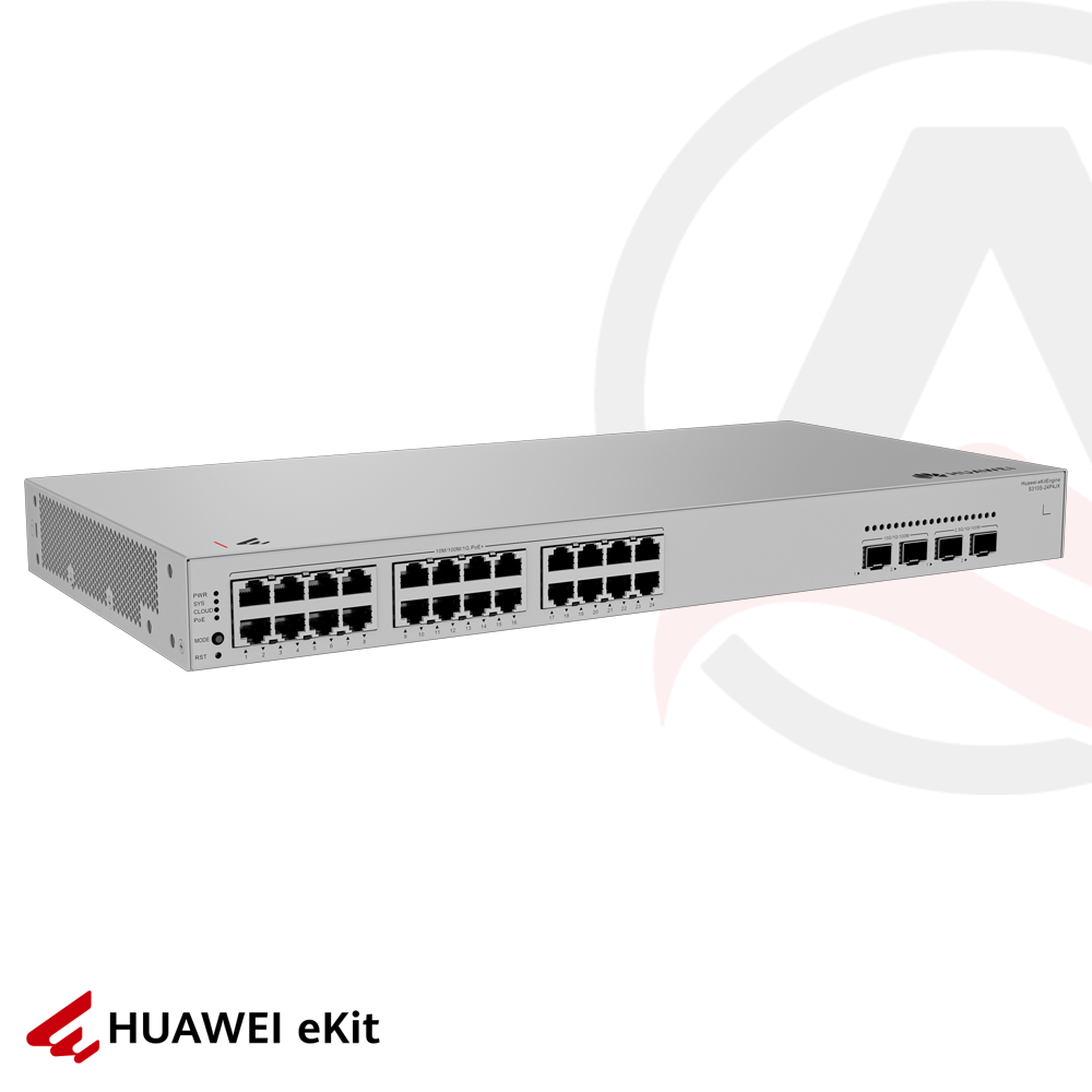 Huawei S310S-24P4JX - 24 Port PoE, 2 Port 2.5G, 2 Port 10G SFP+, 10/100/1000 L2+ Yönetilebilir Switch, 40W