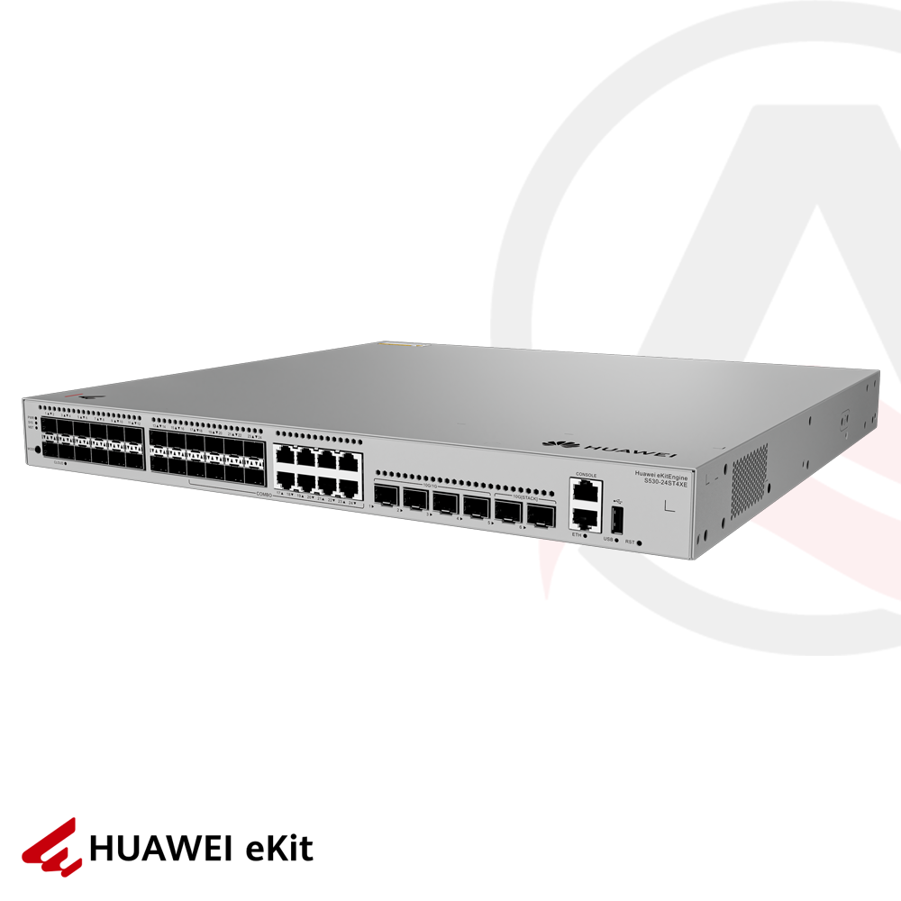 Huawei S310-24ST4X - 24 Port SFP, 8 Port Gigabit Combo, 4 Port 10G SFP, Gigabit L2 Yönetilebilir Switch